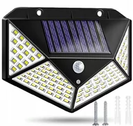 Lampy ogrodowe - LAMPA SOLARNA ULICZNA CZUJNIK RUCHU ZMIERZCHU 100LED MOCNA OGRODOWA 100W - miniaturka - grafika 1