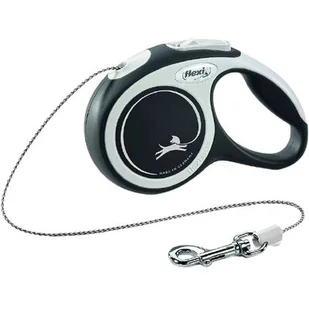 Smycz FLEXI New Comfort XS (3 m - 8 kg) Czarno-biały - Smycze dla psów - miniaturka - grafika 1