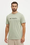 Koszulki męskie - Columbia t-shirt CSC Basic Logo męski kolor zielony z nadrukiem 1680053 - miniaturka - grafika 1