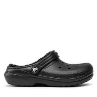 Buty dla chłopców - Klapki Crocs Classic Lined Clog K 207010 Czarny - miniaturka - grafika 1
