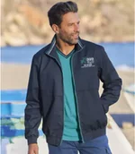 Kurtki męskie - Kurtka z twillu Palm Cup Mężczyzna Atlas For Men - Kolor : Granatowy - Rozmiar : 4XL - miniaturka - grafika 1