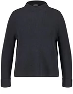 Swetry damskie - Samoon Damski sweter 172017-25400, granatowy, 42 (DE) - miniaturka - grafika 1