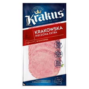 Krakowska Pieczona Extra 80G Krakus - Pasztet i przetwory mięsne - miniaturka - grafika 1