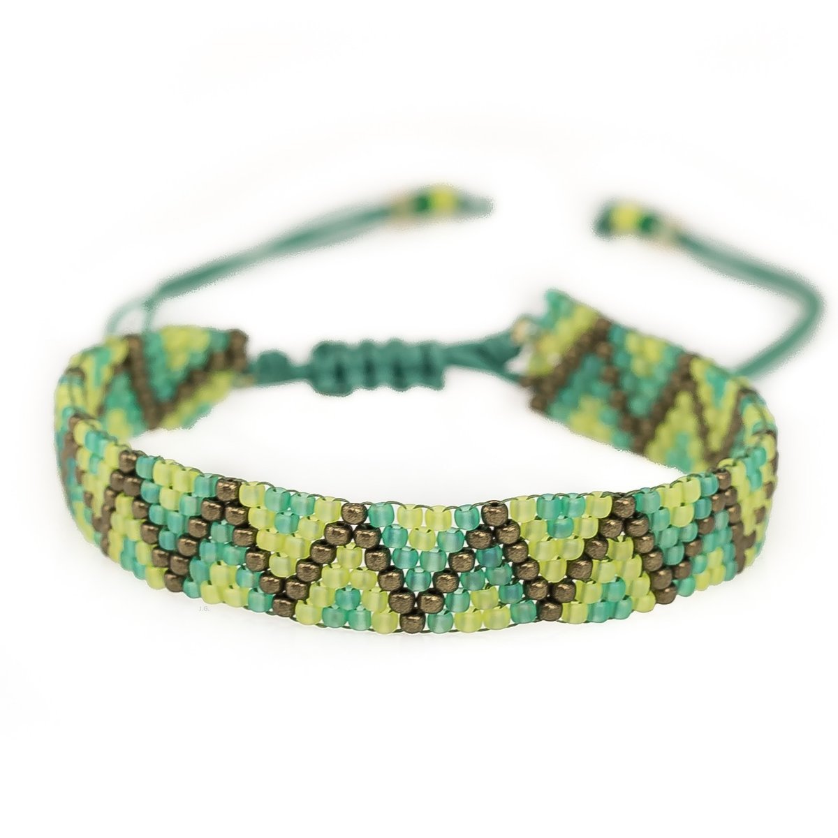 Bransoletka beading regulowana etno boho peyote / JG. Projekt