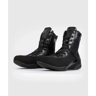 Venum Buty Bokserskie Boxing Shoes Elite Black - Kimona, stroje i obuwie - miniaturka - grafika 1