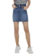 Spódnice - Only Onlmillie Hw Mini Paper DNM Skirt Gua Spódnica damska, Medium Blue Denim, S - miniaturka - grafika 1