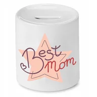 Skarbonki - SKARBONKA DLA MAMY MATKI THE BEST MOM PREZENT z Nadrukiem ze Zdjęciem + Opakowanie na prezent (wzór 01) - miniaturka - grafika 1