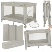 Łóżeczka i kojce - Łóżeczko dziecięce turystyczne składane materac 2 koła torba Lionelo Amelie - miniaturka - grafika 1