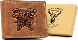 Always Wild Skórzany męski portfel Wild ANIMALS N992-CHM SHE NoSize - Portfele - miniaturka - grafika 1