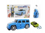 Walizki - AUTO WALIZKA NA CIUCHY PODRÓŻNA Z RĄCZKĄ I KÓŁKAMI - miniaturka - grafika 1