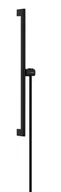 Akcesoria do armatury i ceramiki - Hansgrohe Unica - Drążek prysznicowy 66 cm z wężem prysznicowym, czarny mat 24402670 - miniaturka - grafika 1