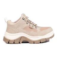 Botki damskie - Beżowe traperki Big Star KK274363BE beżowy - miniaturka - grafika 1