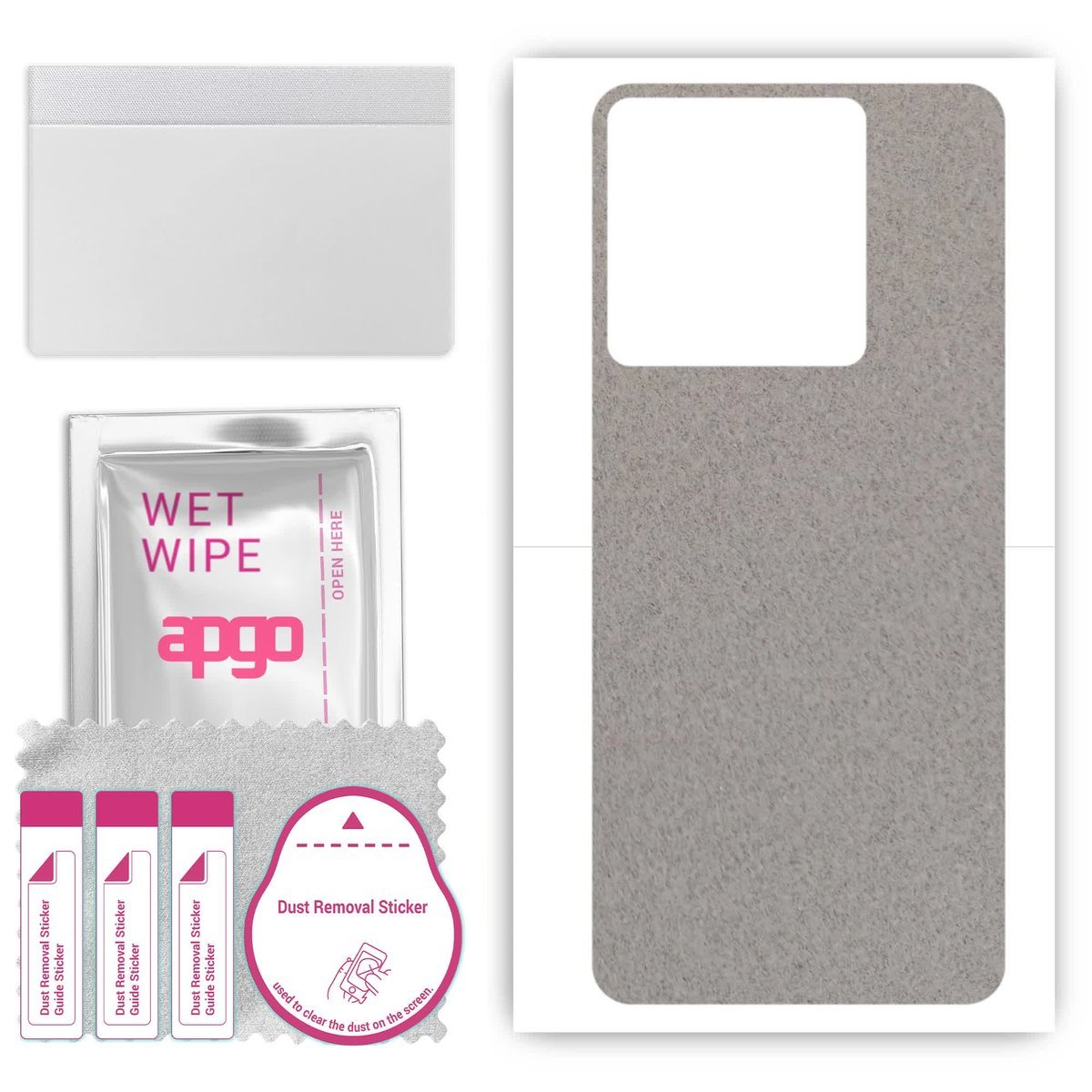 Folia naklejka skórka strukturalna na TYŁ Zamsz do Xiaomi Redmi Note 13 5G - Zamsz Szary - apgo SKINS