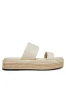 Espadryle damskie - Calvin Klein Espadryle Flatform Wedge Slide - He HW0HW02374 Écru - miniaturka - grafika 1