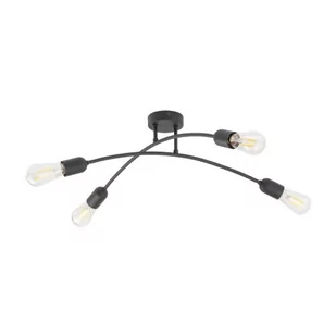 Helix lampa sufitowa 4-punktowa czarna 4687 - Lampy sufitowe - miniaturka - grafika 1