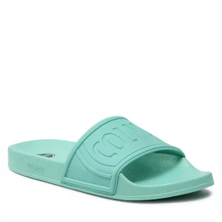 Klapki i japonki damskie - Klapki COLMAR - Slipper Logo 142 Sea Green - grafika 1