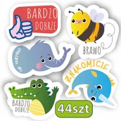 Scrapbooking - Naklejki motywacyjne nagroda dla dzieci BUŹKI 44 sztuk - miniaturka - grafika 1