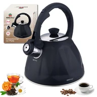 Czajniki na gaz - CZAJNIK 2L Z GWIZDKIEM KINGHOFF KH-1997 CZARNY MAT - miniaturka - grafika 1