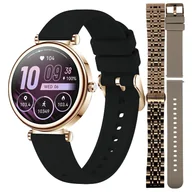 Smartwatch - Zegarek Smartwatch Damski Hagen HB40.210.539.1210-SET czarny - miniaturka - grafika 1