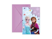 Kartki okolicznościowe i zaproszenia - Zaproszenia urodzinowe Frozen - Kraina Lodu - 6 szt. - miniaturka - grafika 1