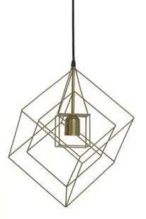 Lampa wisząca Kubinka 25x25x27 antyczny brąz - Lampy sufitowe - miniaturka - grafika 2