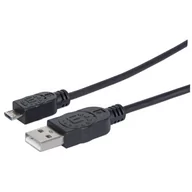 Kable komputerowe i do monitorów - Kabel microUSB - USB MANHATTAN, 1.8 m - miniaturka - grafika 1