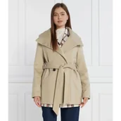 Płaszcze damskie - Tommy Hilfiger Płaszcz DB BELTED FUNNEL JKT | z dodatkiem wełny - miniaturka - grafika 1