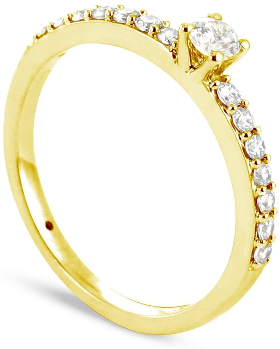 Pierścionek Zaręczynowy DIAMENT 0,3 ct ZŁOTO 375 r.12