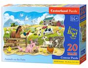 Puzzle - Castorland Puzzle konturowe maxi 20 elementów. Zwierzęta na farmie - miniaturka - grafika 1