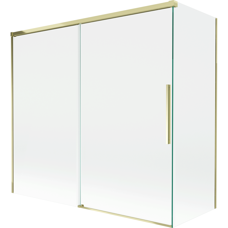 Mexen Rox parawan nawannowy 2-skrzydłowy rozsuwany 170 + 80 x 150 cm, transparent, złoty - 8C9-170-080-50-00
