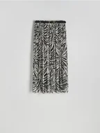 Spódnice - Reserved - Plisowana spódnica z paskiem - złamana biel - miniaturka - grafika 1