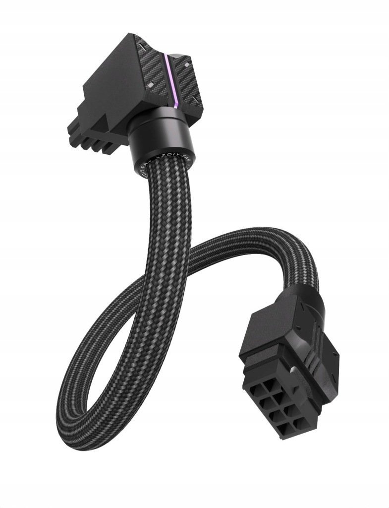 EZDIY-FAB Przewód przedłużacz do GPU 8 Pin RVS EZDIY-FAB Unifas ARGB 30 cm czarny
