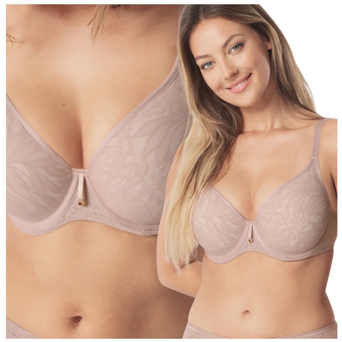 Biustonosz usztywniany minimizer wygodny Mefemi NELA BF31 cappuccino 90B