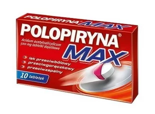 Polpharma Polopiryna Max 10 szt. - Przeziębienie i grypa - miniaturka - grafika 1