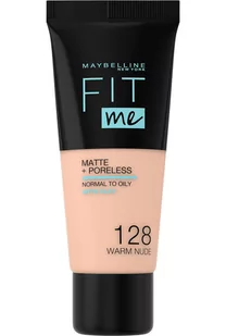Maybelline Fit Me! Matte + Poreless podkład 30 ml dla kobiet 128 Warm Nude - Podkłady do twarzy - miniaturka - grafika 1