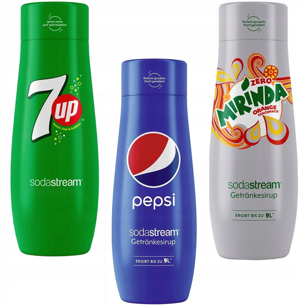 Zestaw syropów SodaStream Pepsi, Pepsi Max, Mirinda, 7up 