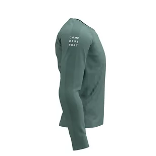 COMPRESSPORT Koszulka biegowa z długim rękawem TRAINING TSHIRT zielona - Koszulki sportowe męskie - miniaturka - grafika 2