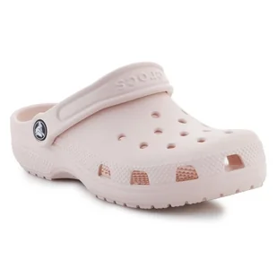 Klapki Crocs Classic Clog Kids Jr 206991-6UR różowe - Klapki i japonki męskie - miniaturka - grafika 1
