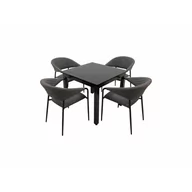 Meble ogrodowe - Expert 90 x 90 Melia Likatex - komplet wypoczynkowy aluminiowy 4+1 - miniaturka - grafika 1