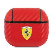 Akcesoria do słuchawek - Ferrari FESA3CARE AirPods 3 cover czerwony/red On Track PU Carbon - miniaturka - grafika 1