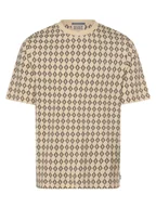 Koszulki męskie - Scotch & Soda Koszulka męska Mężczyźni Bawełna beżowy wzorzysty, S - miniaturka - grafika 1