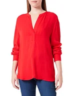 Bluzki damskie - s.Oliver BLACK LABEL Bluzka damska z długim rękawem, RED, 38, czerwony - miniaturka - grafika 1