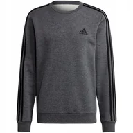 Bluzy męskie - Bluza męska adidas Essentials Fleece szara H12166 M - miniaturka - grafika 1