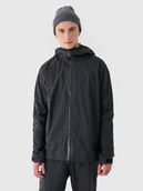 Kurtki i kamizelki sportowe męskie - 4F Kurtka trekkingowa membrana 20000/40000 męska - czarna XXL - miniaturka - grafika 1