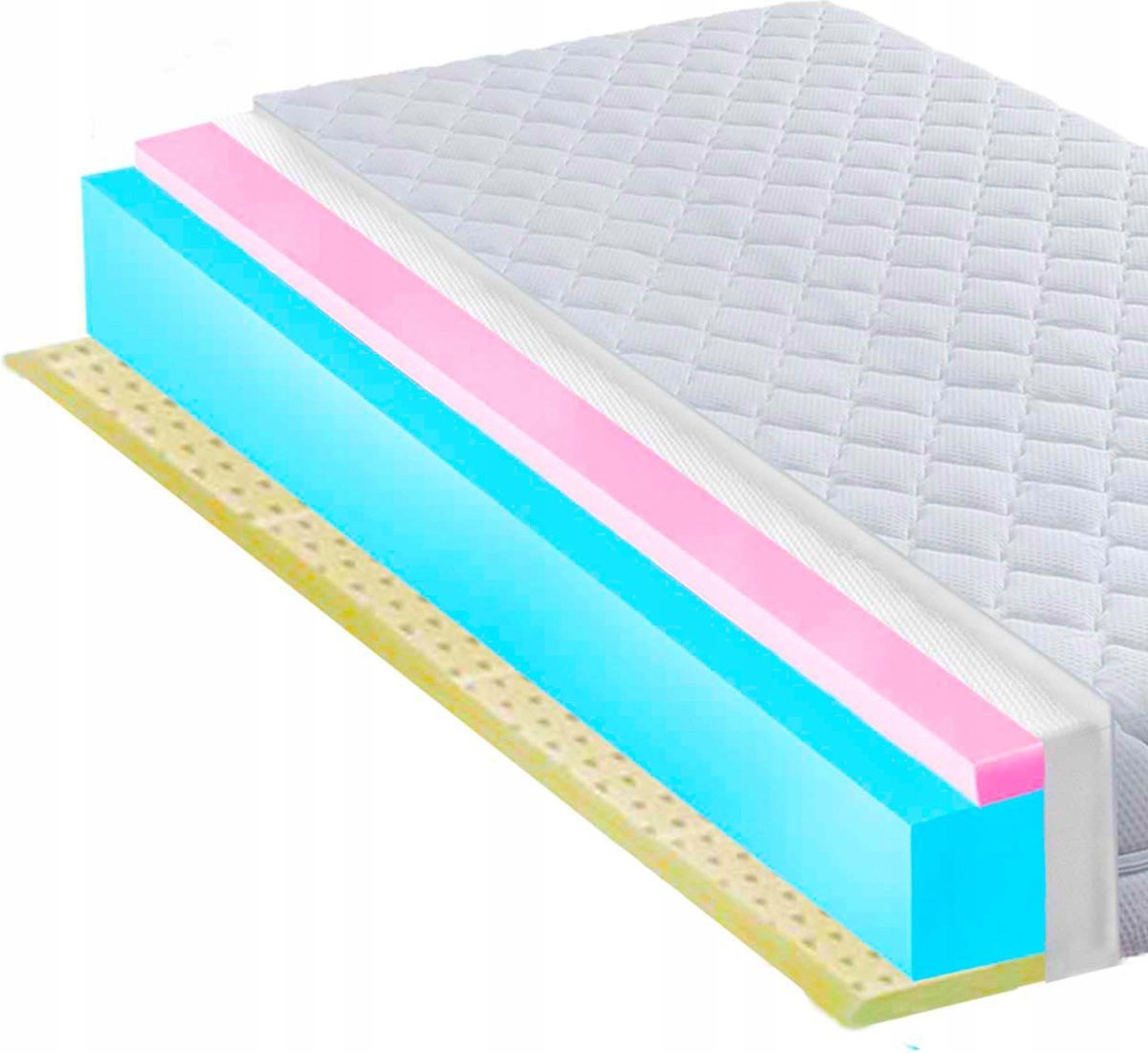 Materac dziecięcy 120x200 lateks i hr 17cm polski z pianki miękki twarda H1