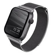 Akcesoria do smartwatchy - Pasek Uniq Dante Stainless Steel na Apple Watch 1/2/3/4/5/6/7/8/SE/SE2 42/44/45mm - grafitowy - miniaturka - grafika 1