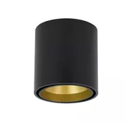 Lampy sufitowe - OxyLED Lampa sufitowa CROSTI LAPILO TUBE RO czarno-złota 458225 - miniaturka - grafika 1
