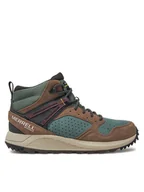 Botki męskie - Merrell Trapery Wildwood Mid Ltr Wp J068031 Zielony - miniaturka - grafika 1