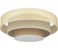 Lampy sufitowe - Duolla - LED Plafon LUNETA LED/26W/230V śr. 60 cm 4000K rattan/beżowy - miniaturka - grafika 1