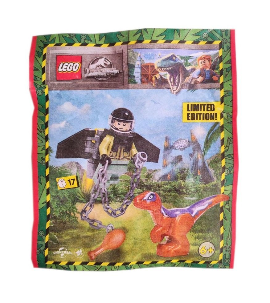 LEGO Jurassic World Zestaw - Jetpack Ranger + Raptor 122332 polybag klocki